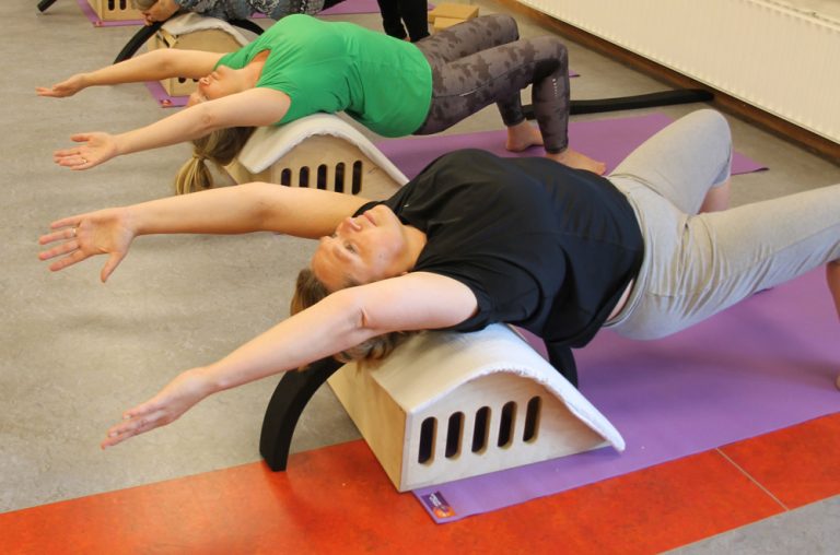 Pelican Yoga Critical Alignment yoga, Stoelyoga, Rugnekschouder yoga